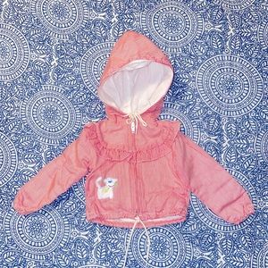 Vintage Baby Jacket Cuties by Judy striped jacket with ruffles